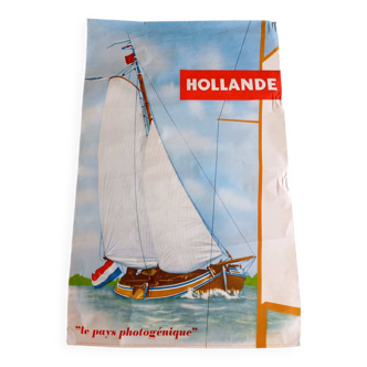 Affiche originale vintage Hollande voilier