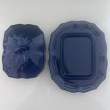 Blue Provençal butter dish