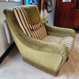 Vintage 70s fabric armchair