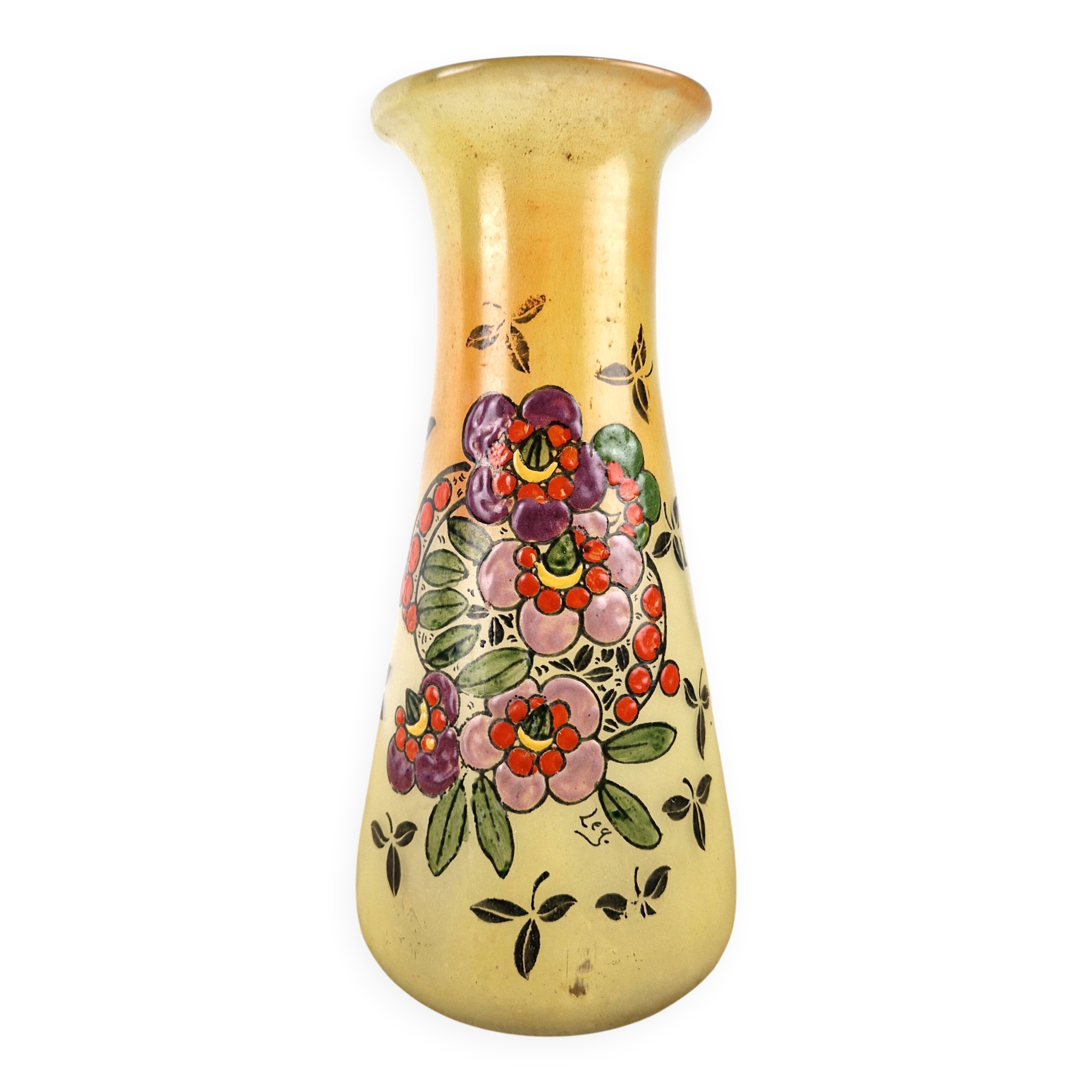 Vase art nouveau signé LEG ( Legras)