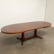 Table extensible vintage Baumann – 2 rallonges intégrées, années 60