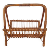 Rattan magazine holder
