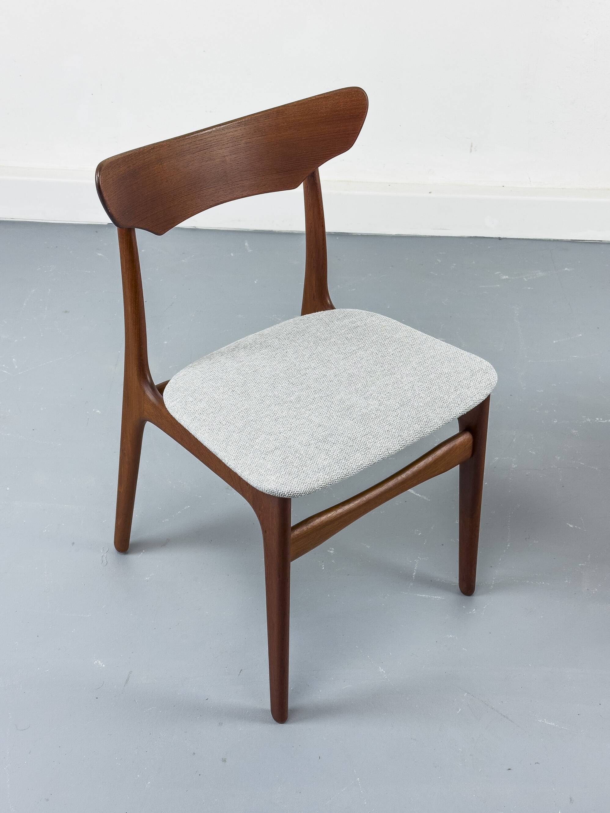 Chaises de salle à manger en teck danois par Schionning & Elgaard, années 1960, ensemble de 4