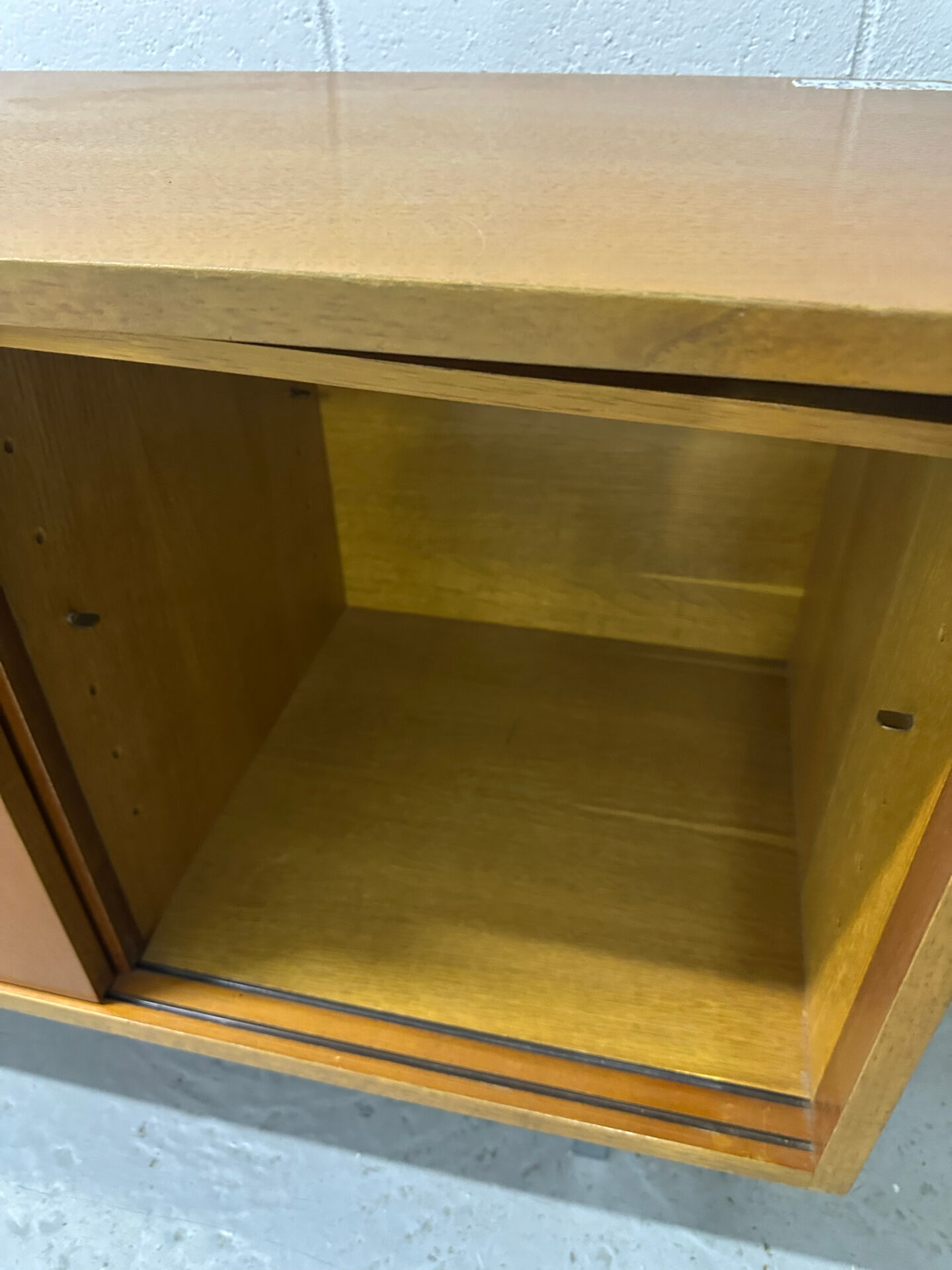 Florence Knoll furniture in teak from the 1970s.