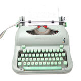 Hermes 3000 Green Typewriter Revised with New Ribbon