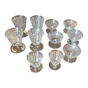 Set of 11 crystal glasses - Baccarat - Argentina