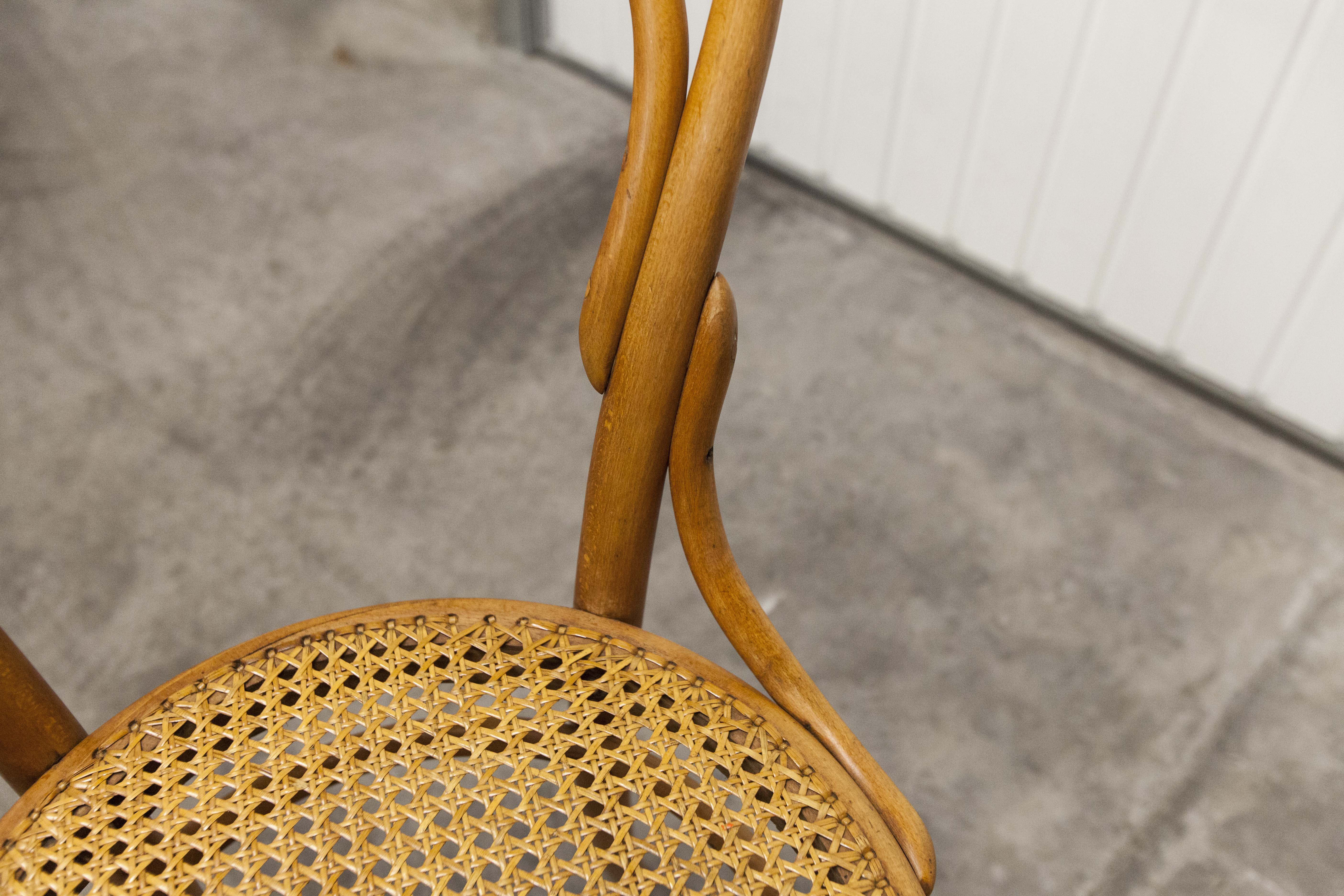 Honey coloured wicker Thonet Chair