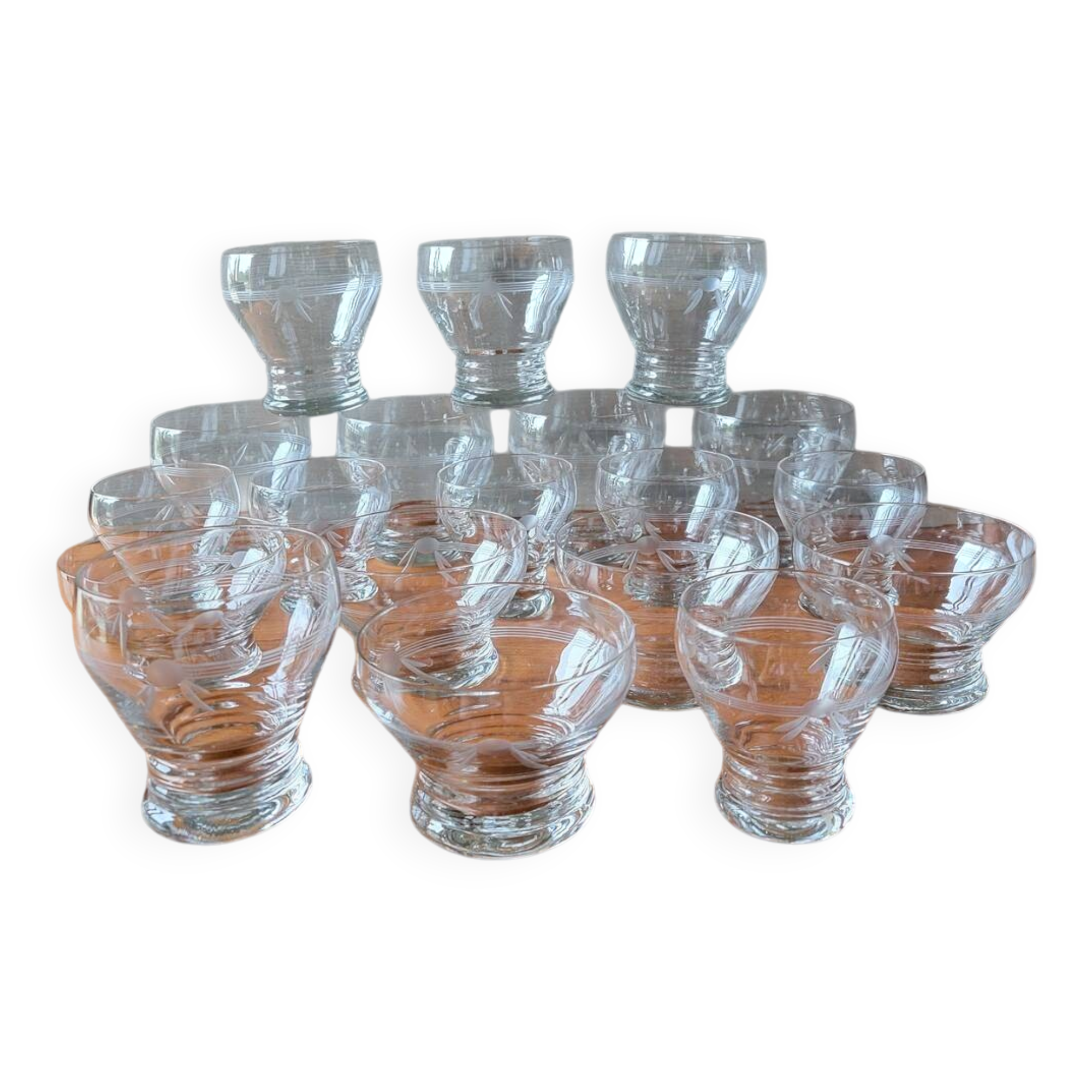 Art Deco Glass Service, 1950s