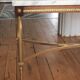 Table basse marbre laiton et bois