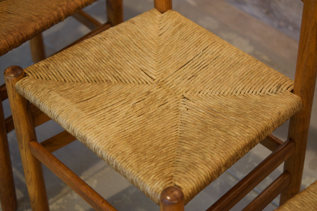 Series of four chairs and two armchairs Danish design 1960'