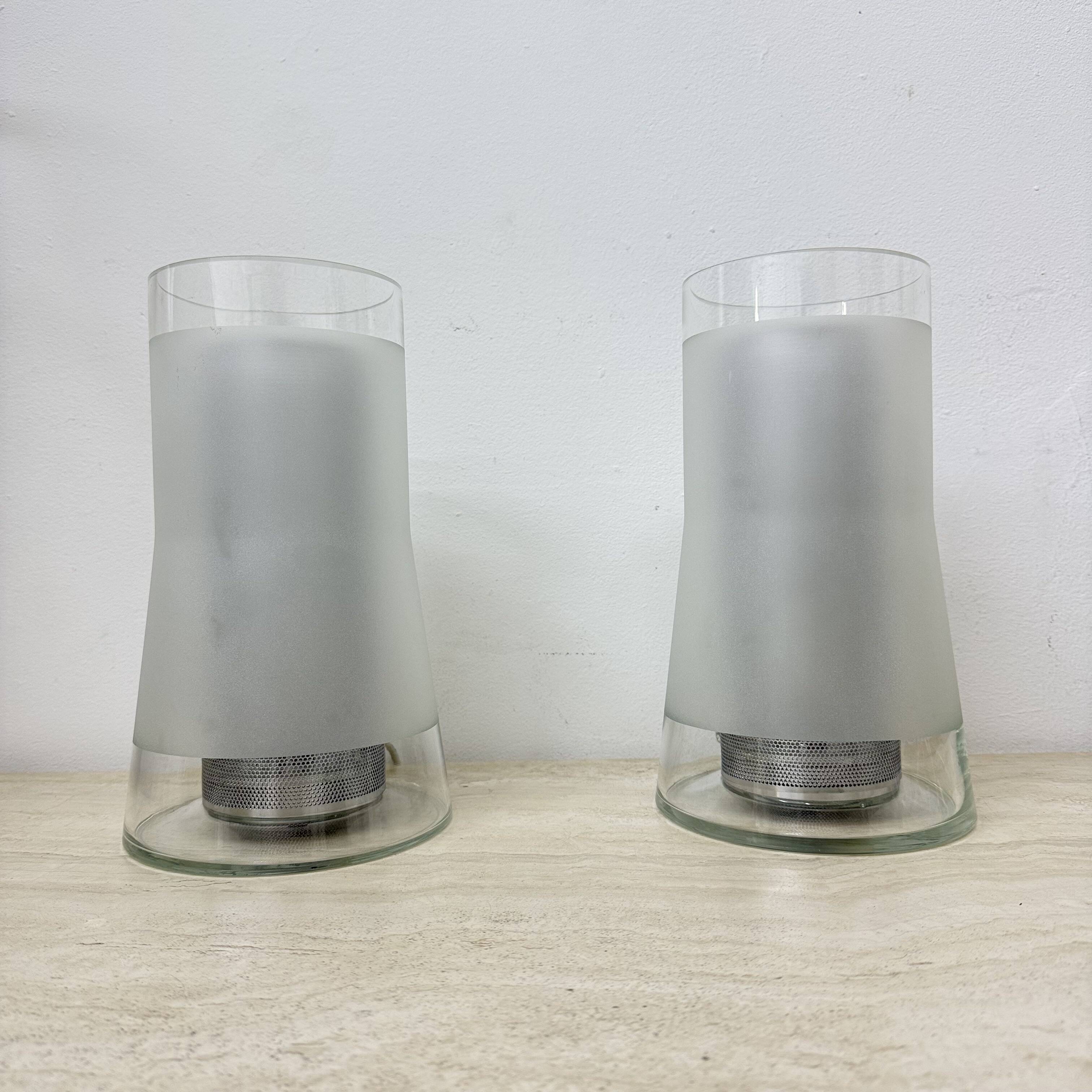 Vintage IKEA 80s table lamp B9919 – hand made frosted glass with diffuser