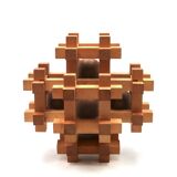 Japanese wooden puzzle sculpture by Sori Yanagi for Kumiki from the 1970s.