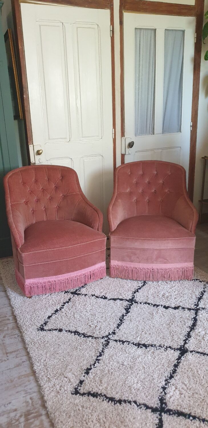 Pair of toad armchairs