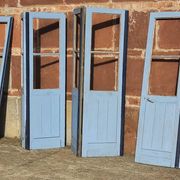 Portes doubles, deux battants, bois massif (Lot de 4)