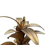 1960s Hollywood Style Gold Metal Chandelier, Fleuri