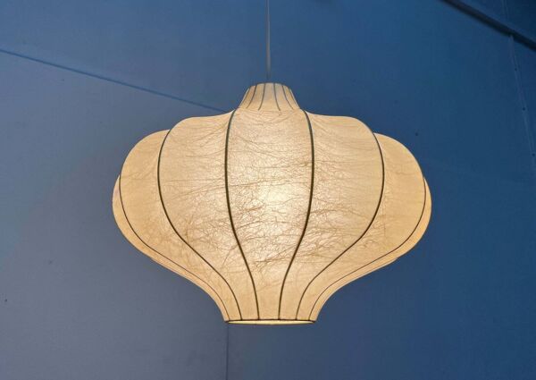 Lampe suspension Cocoon moderne du milieu du siècle par Friedel Wauer pour Goldkant Leuchten, Allemagne, années 1960