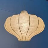 Modern mid-century Cocoon pendant lamp by Friedel Wauer for Goldkant Leuchten, Germany, 1960s.