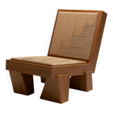 Fauteuil block en corde naturelle