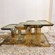 Vintage brass and smoked glass nesting tables