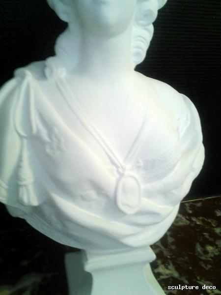 Buste marie Antoinette en staff plâtre renforcé H54cm