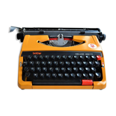 Brother deluxe 262tr orange mechanical typewriter