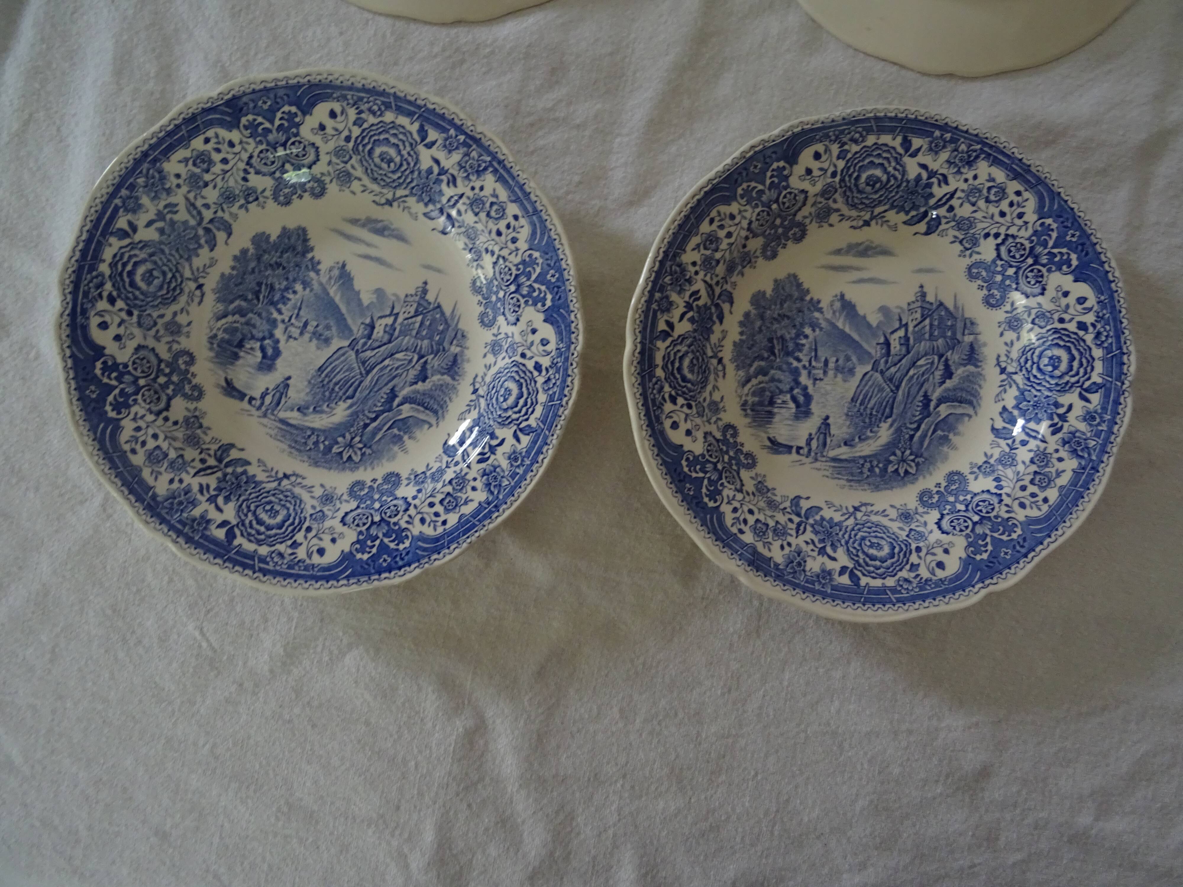 4 old earthenware plates 26923 villeroy boch burgenland blue