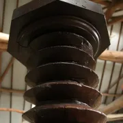 Monumental wooden wine press screw column, hand-carved, 18th c. – 170 cm