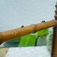Early 20th Century Bamboo Style Turned Wood Hanging Mirror