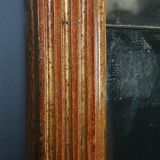 Patinated golden fireplace mirror eighteenth century 123 x 91.5 cm