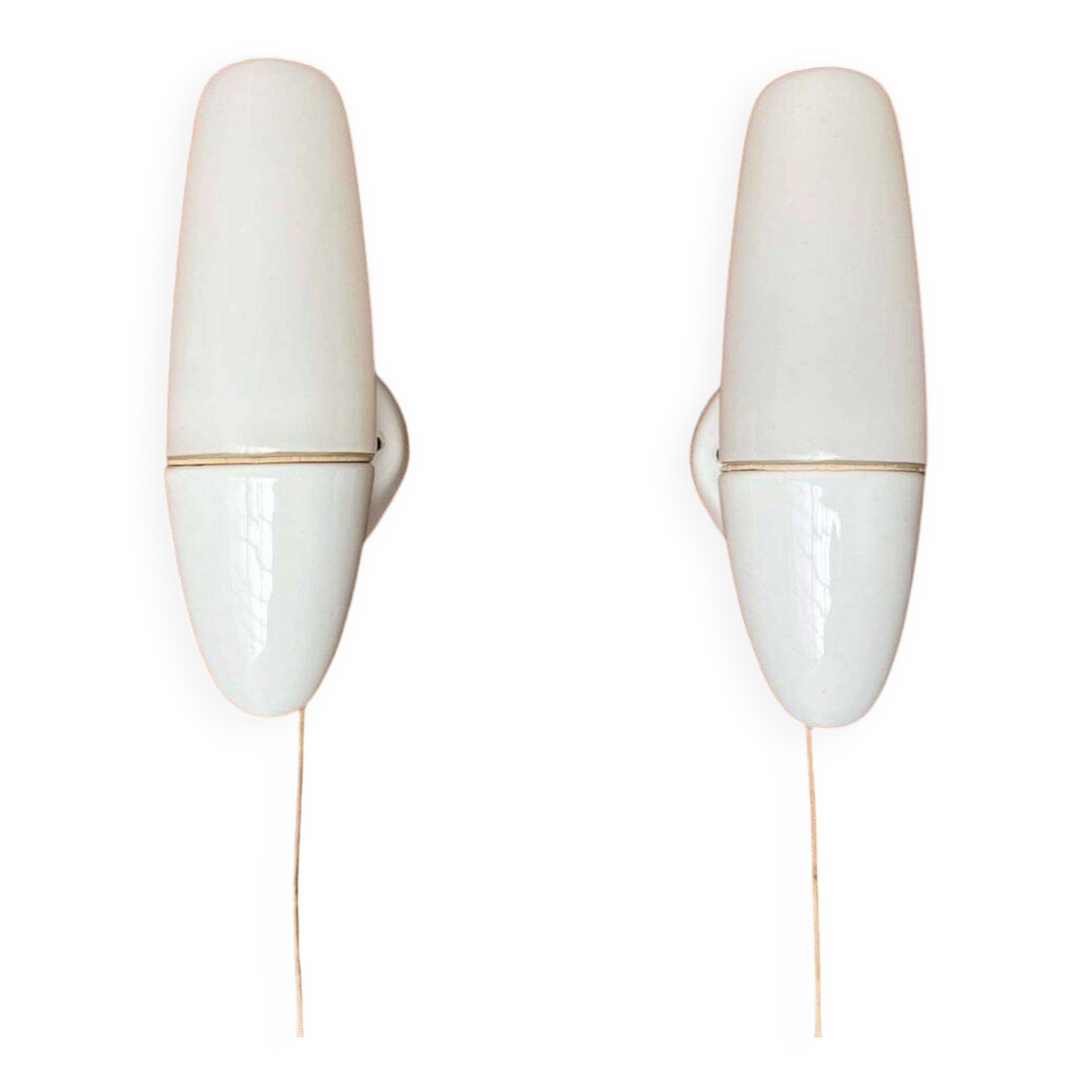 Mid-Century Modern German Ceramic 6065 Sconce by Wilhelm Wagenfeld for Lindner, 1950s, Set of 2