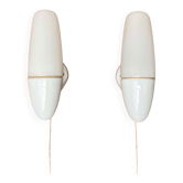 Applique en céramique allemande moderne du milieu du siècle 6065 par Wilhelm Wagenfeld pour Lindner, années 1950, ensemble de 2.