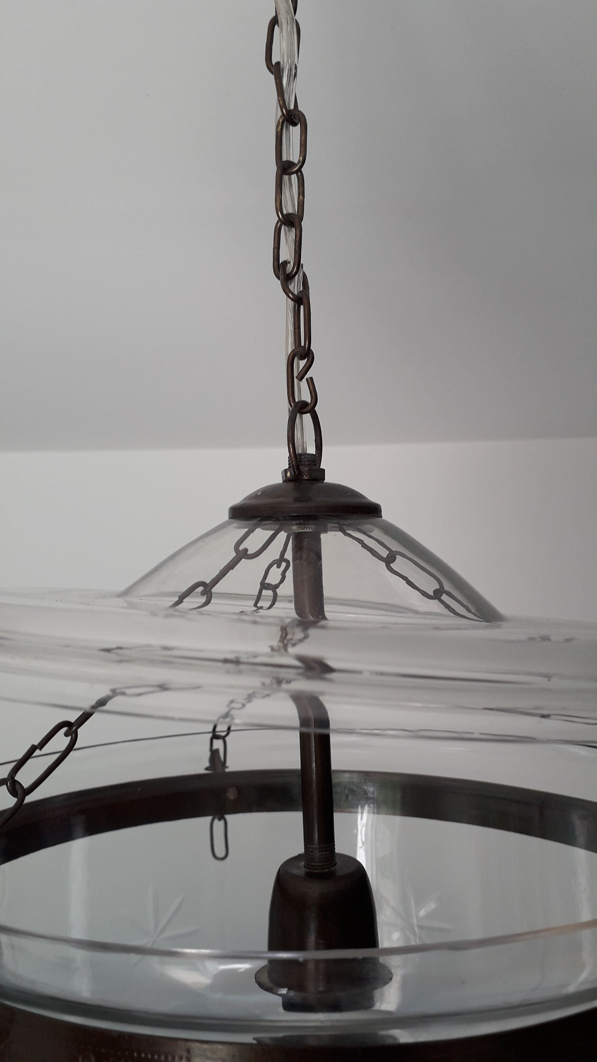 Glass and metal hanging