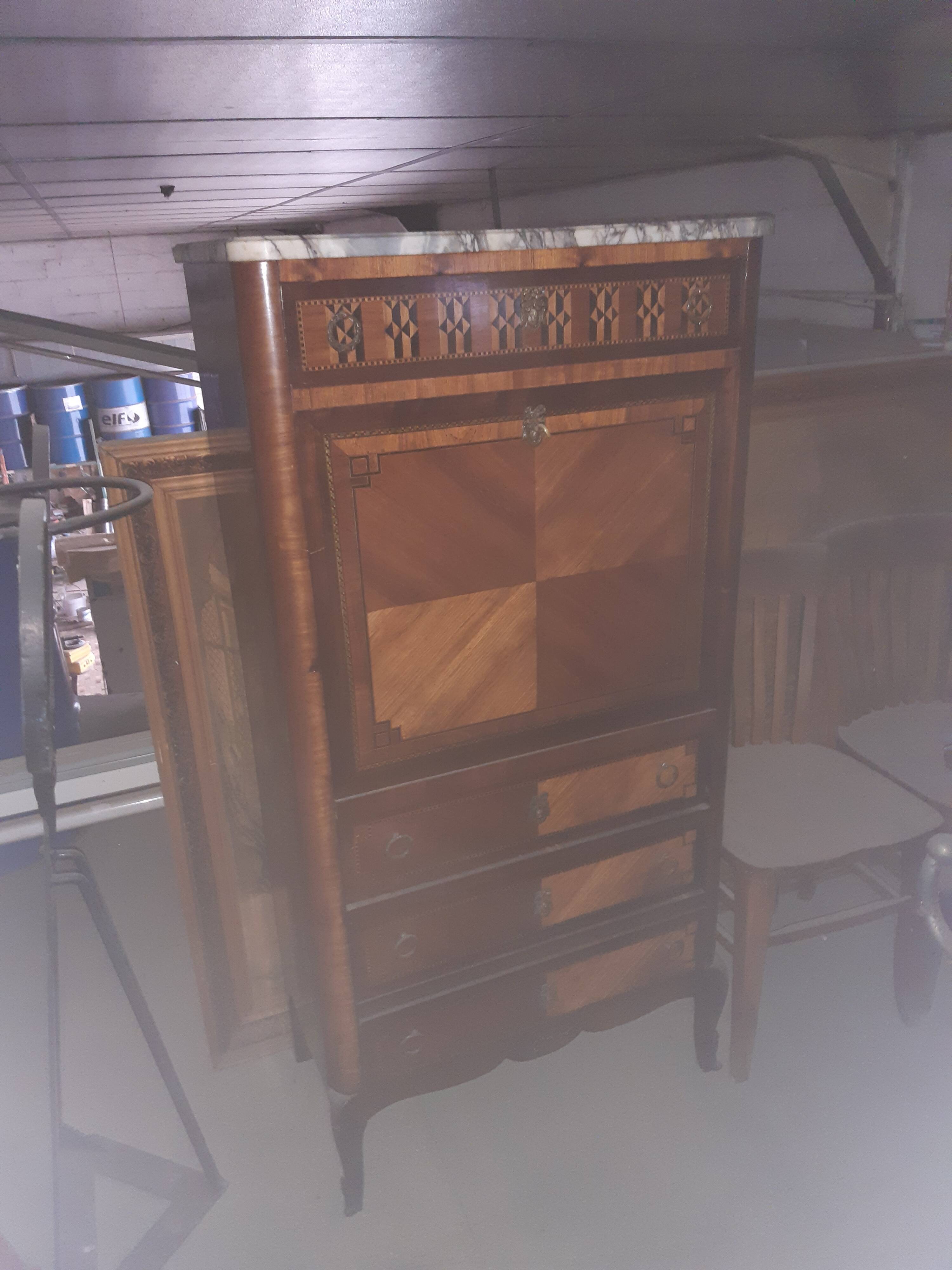 Furniture secretary marquetry