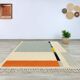 Handwoven natural wool rug, traditional artisan size 2/3 cm.