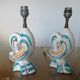 Pair of zoomorphic ceramic lamp feet 60s