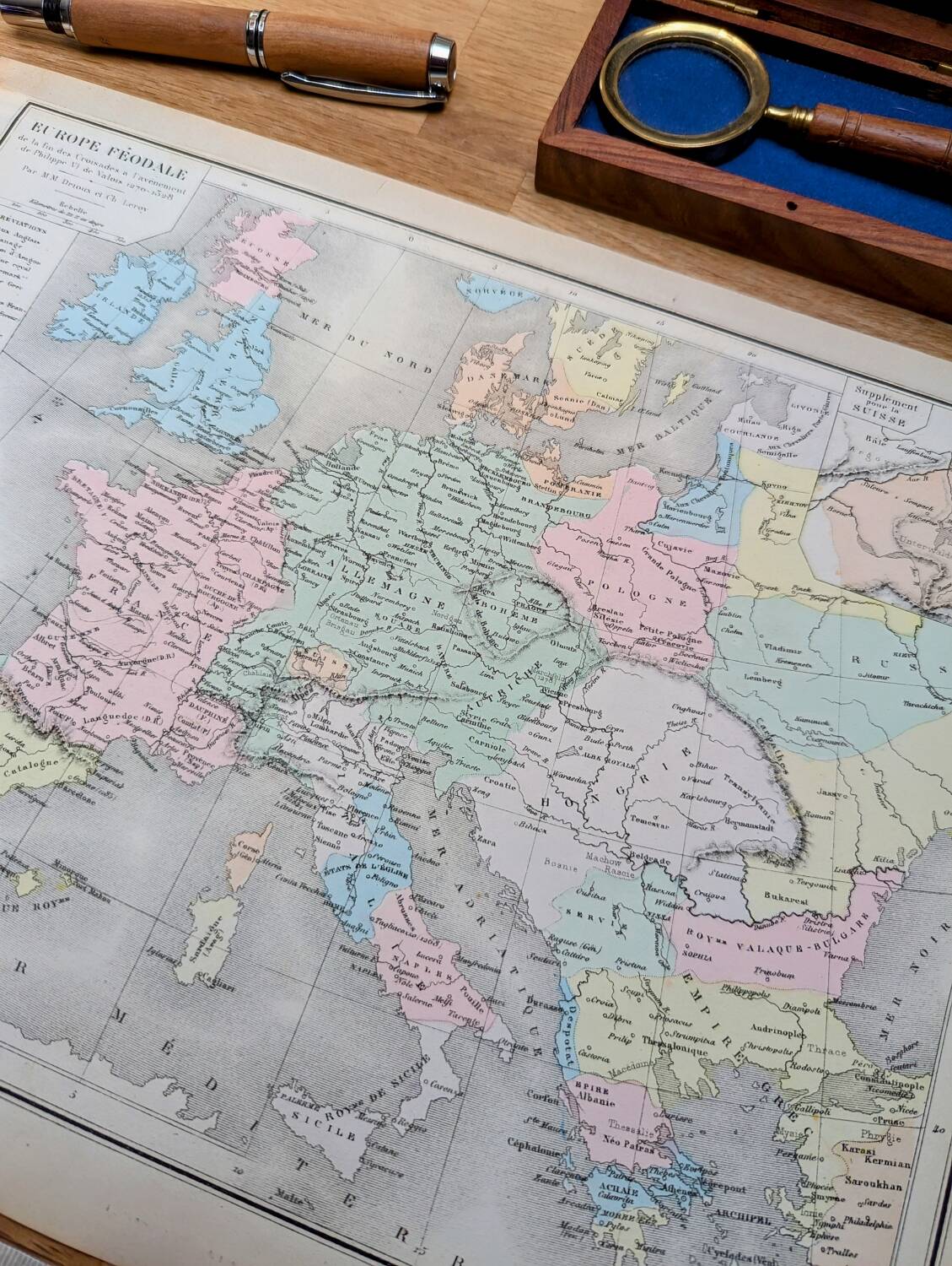 Printed in 1879, Feudal Europe.
