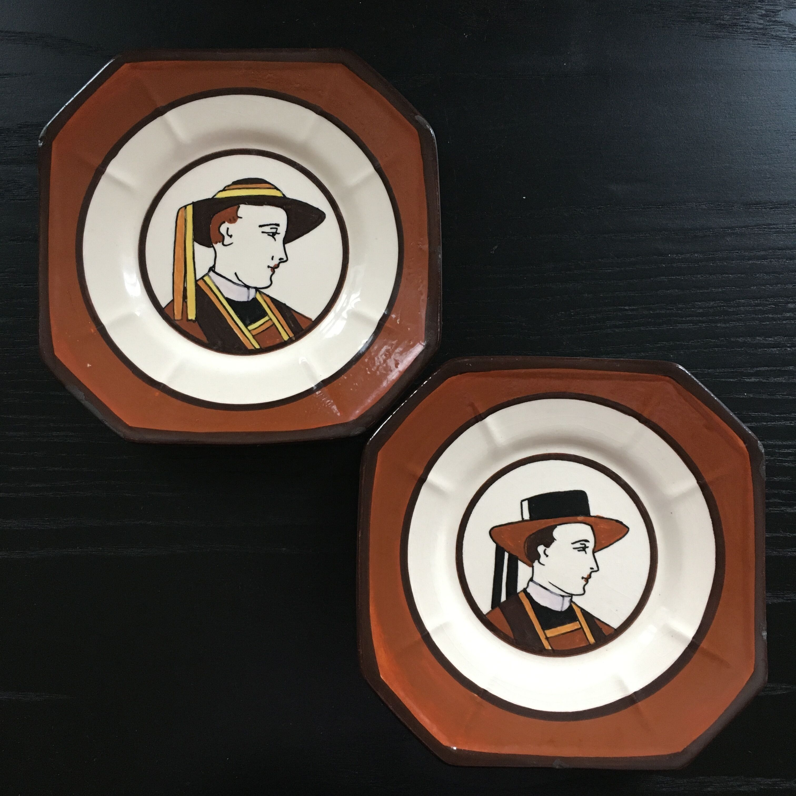 Pair of HB Quimper plates