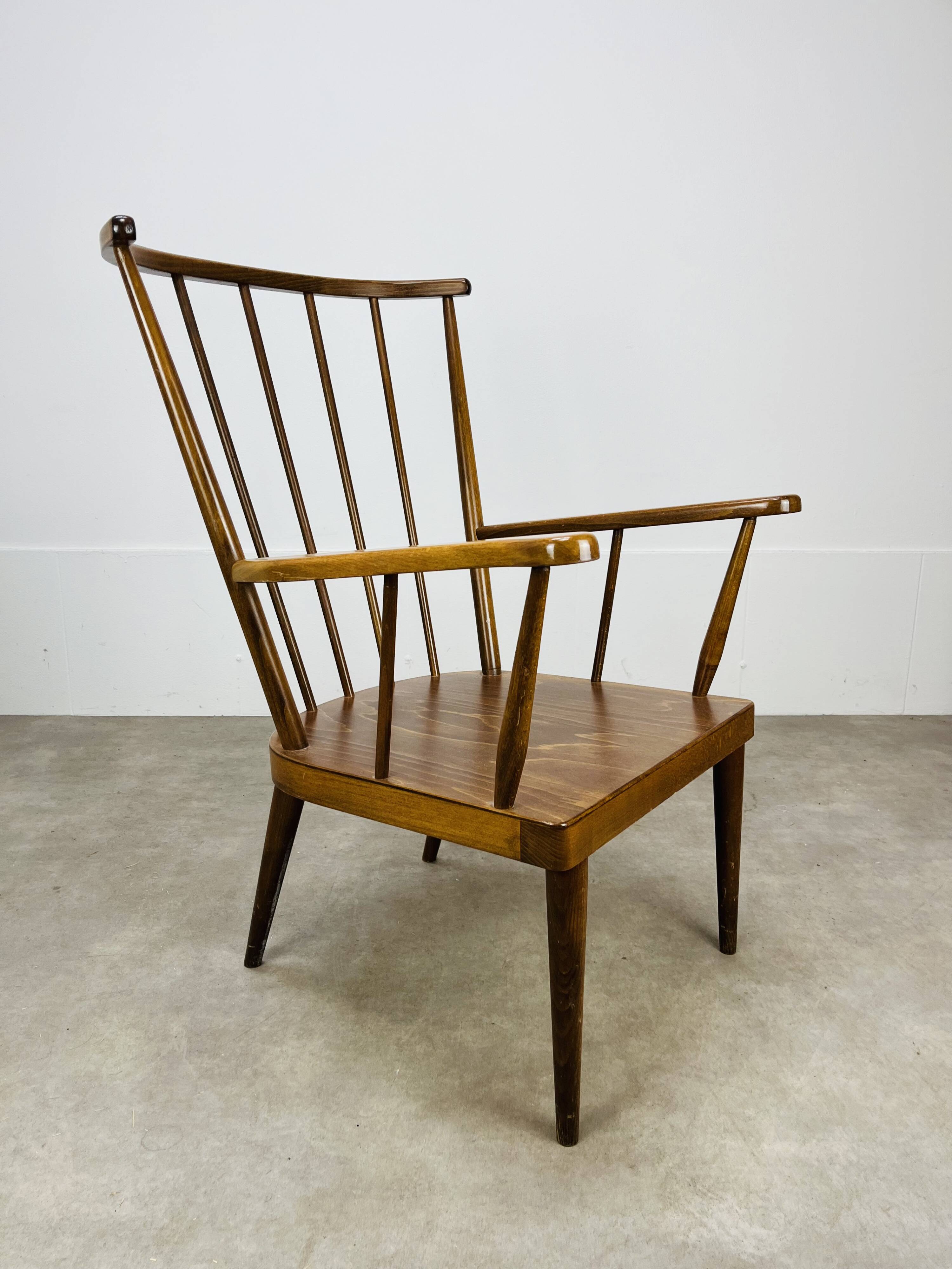 Fauteuil éventail Baumann années 60