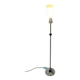 Lampada da terra in ottone e vetro