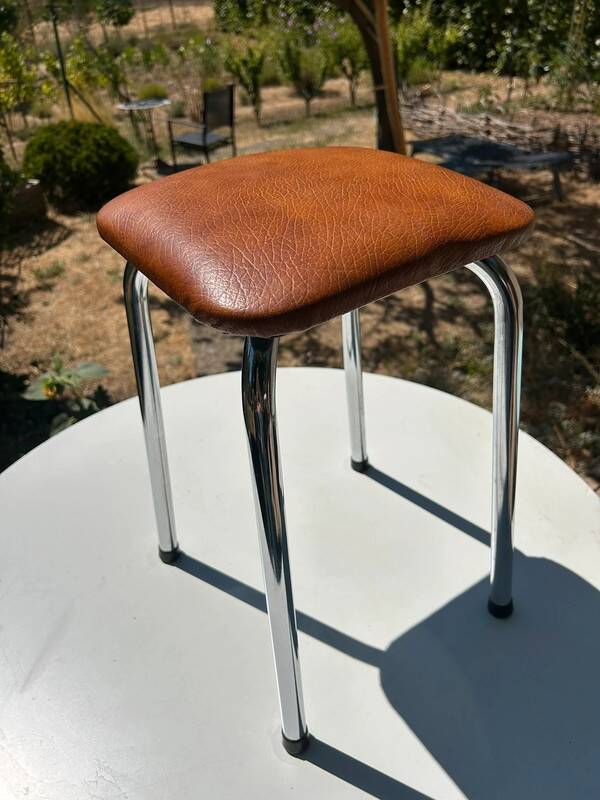Vintage leather stool
