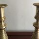 Pair of old brass candlesticks
