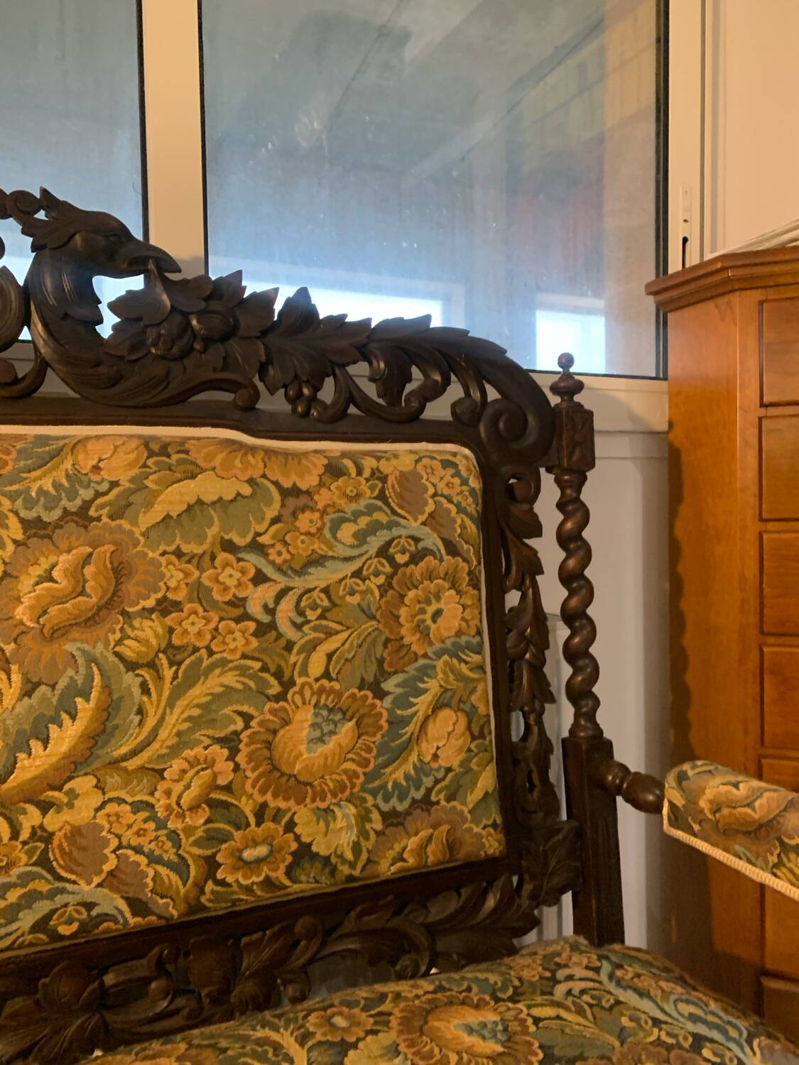 Antique Henri II Twisted Sofa