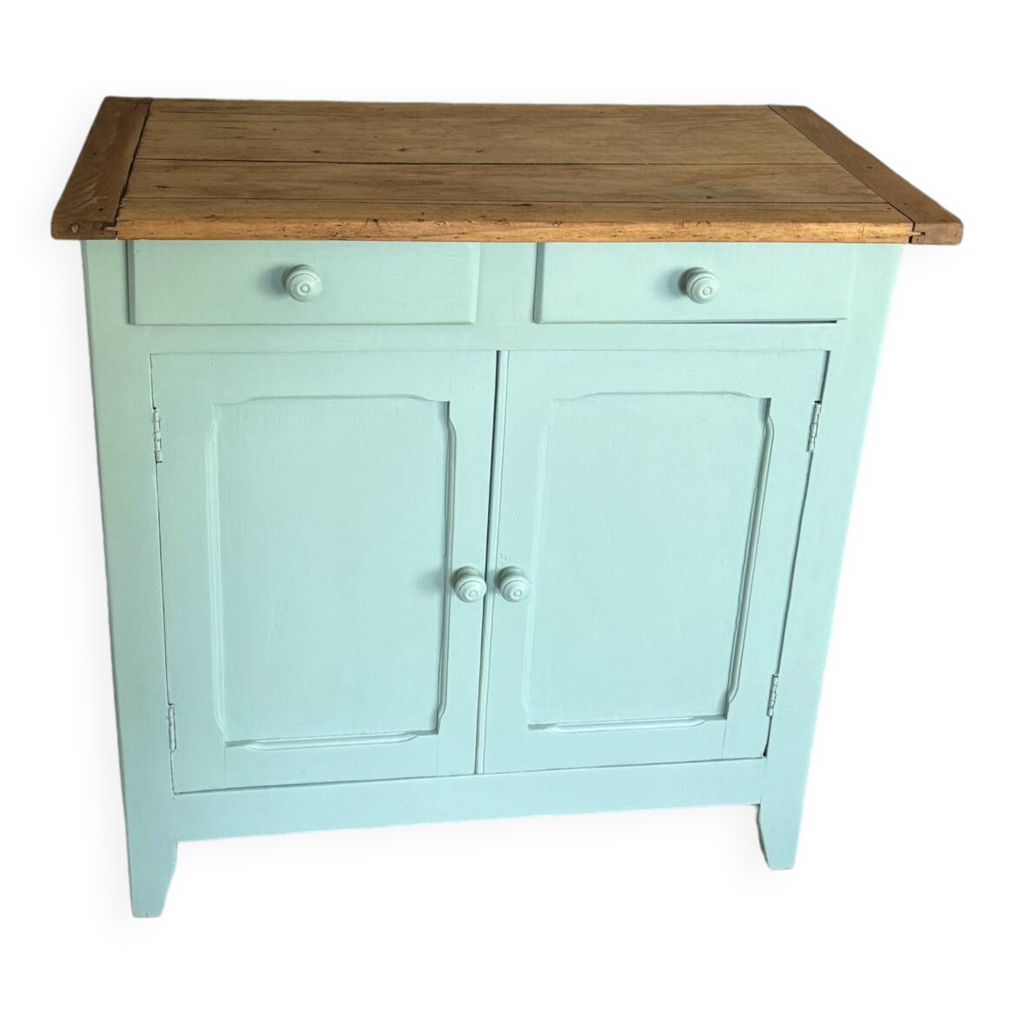 Old vintage Parisian almond green buffet