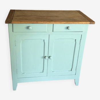 Old vintage Parisian almond green buffet