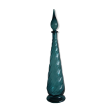 Blue decanter twisted