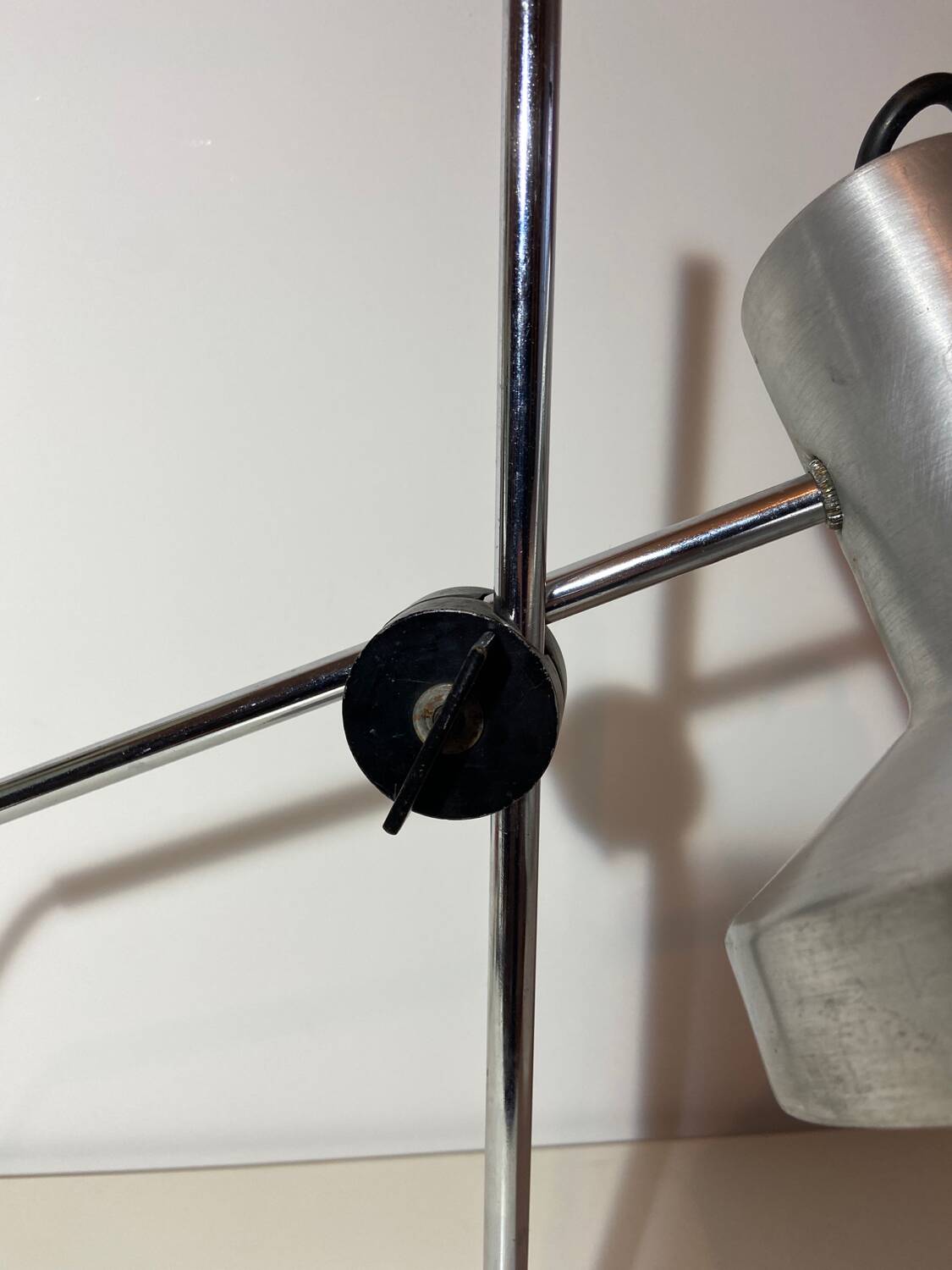 Brushed aluminum desk lamp