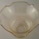 Set of 3 Vintage Glass Bell Shades in Smoked Amber Glass with Scroll Motif 5596