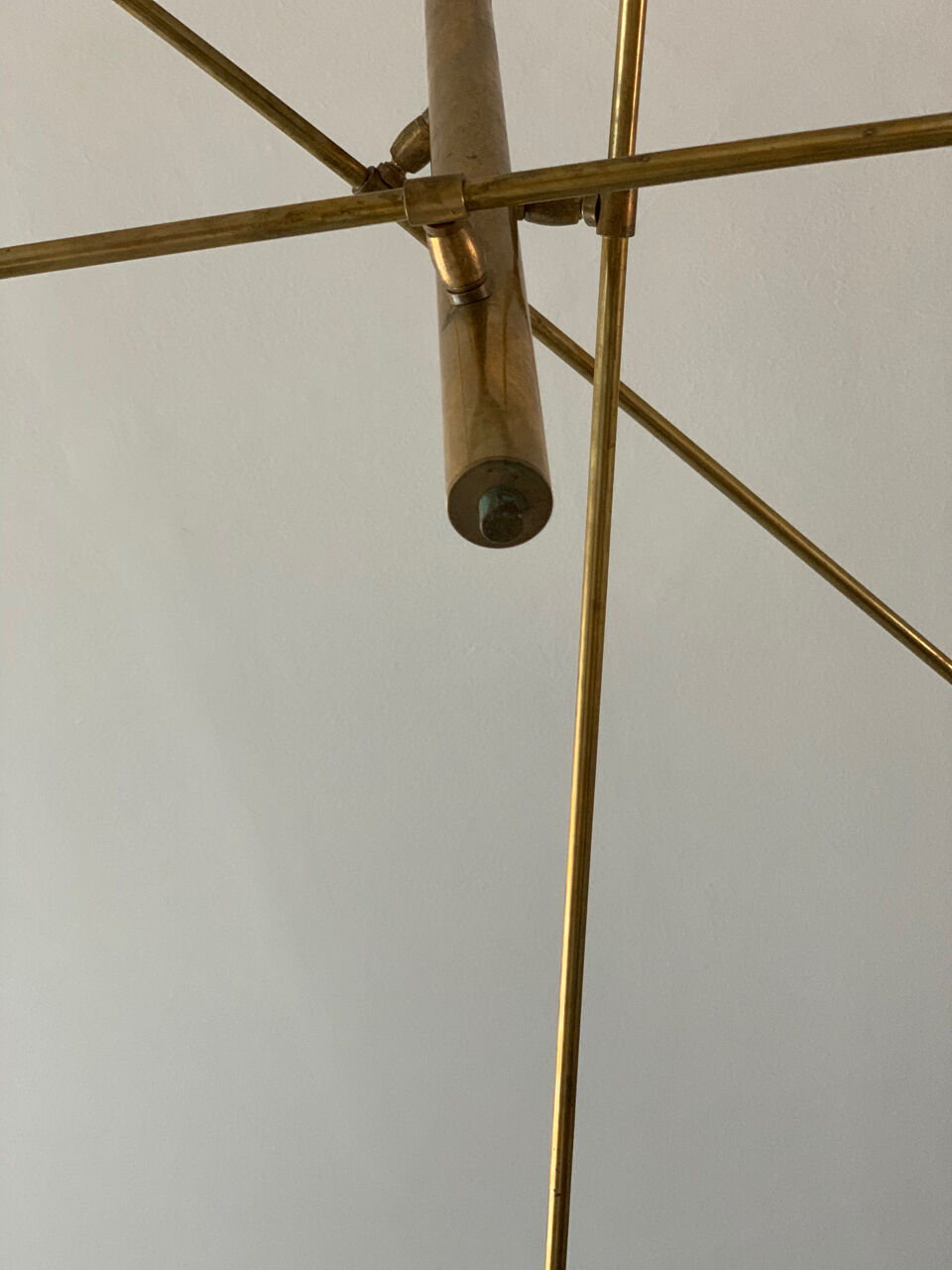 Brass ceiling lamp, Italy, 1950s