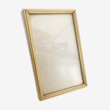 Golden brass photo frame