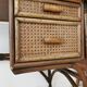 Rattan desk and vintage canning